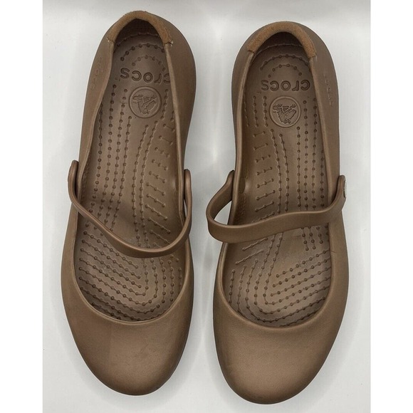 CROCS Shoes - Crocs Copper Mary Jane Croc With Moving Strap Size 9 EUR 40